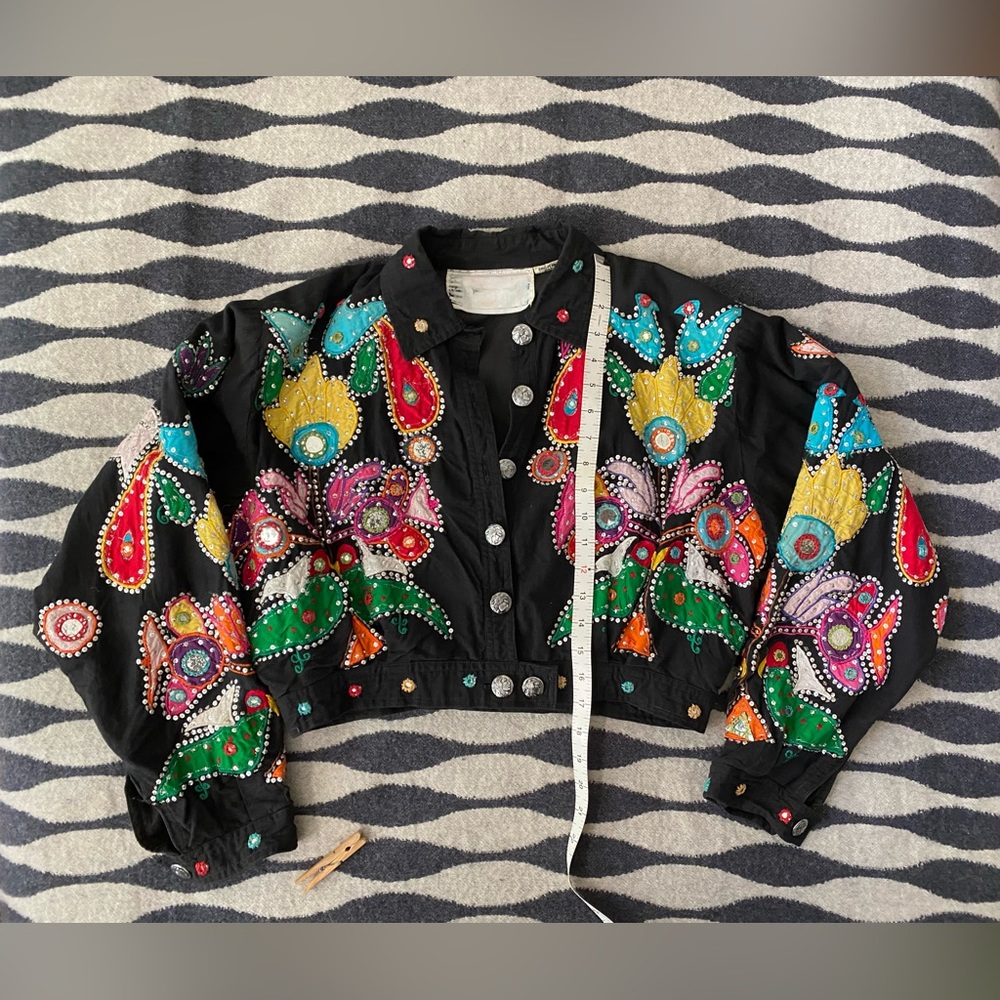 VTG OTHER Destination Embroidered cropped bolero jacket size S - Picture 7 of 16